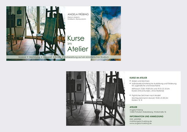 Flyer „Kurse im Atelier“